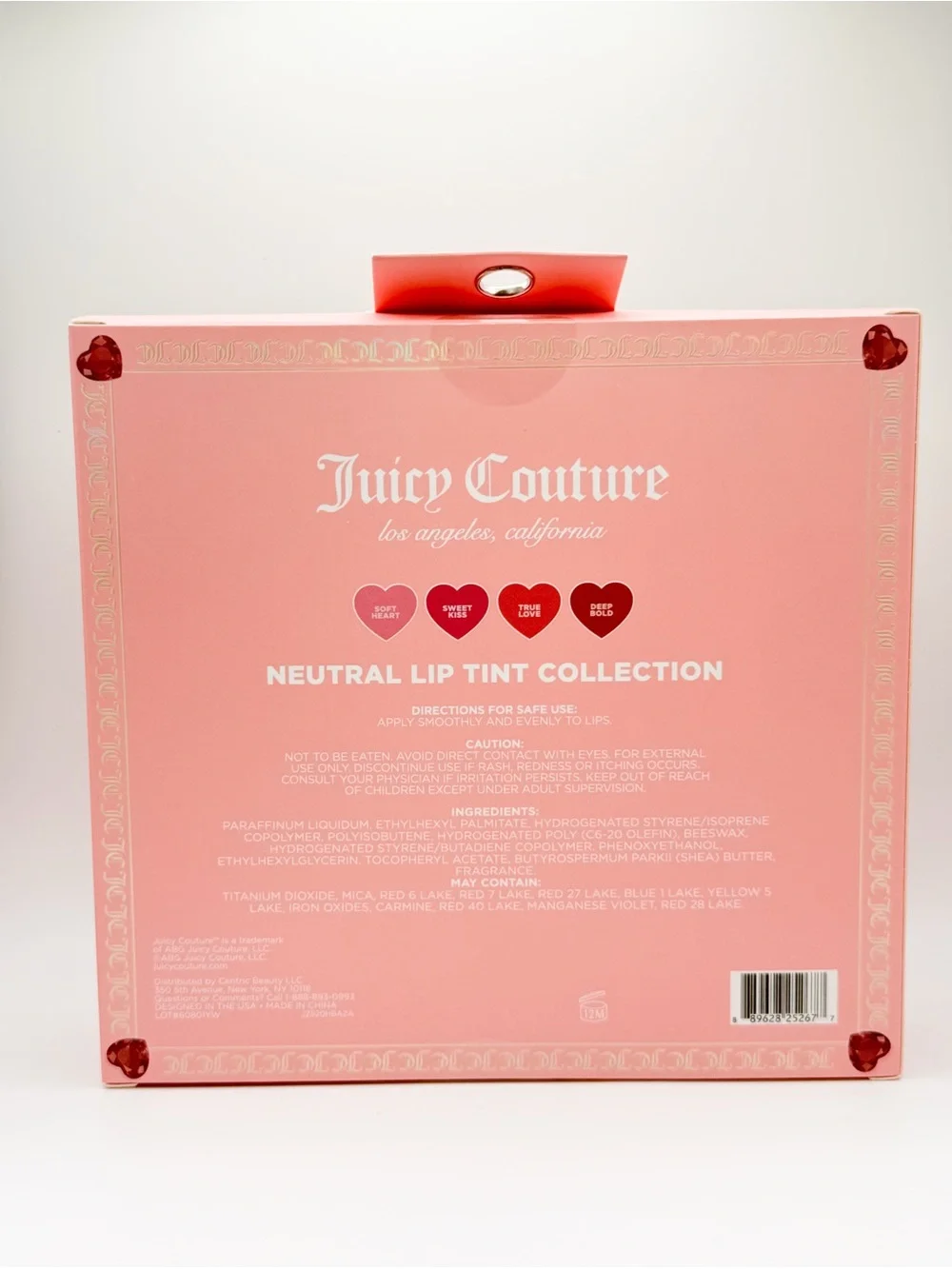 Juicy Couture Neutral Lip Tint Collection | 4-Piece Lip Tint Gift Set w/ Charms